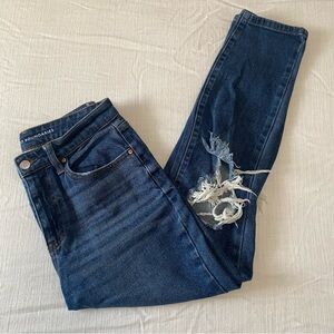No Boundaries Blue Skinny Jeans with Distressed Detailing